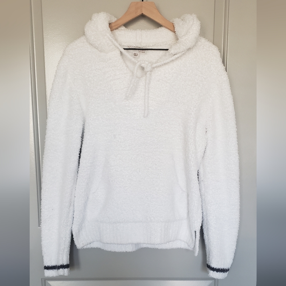 Barefoot Dreams Cozy Chic White Cozy Pullover Sweater Hoodie Size 2